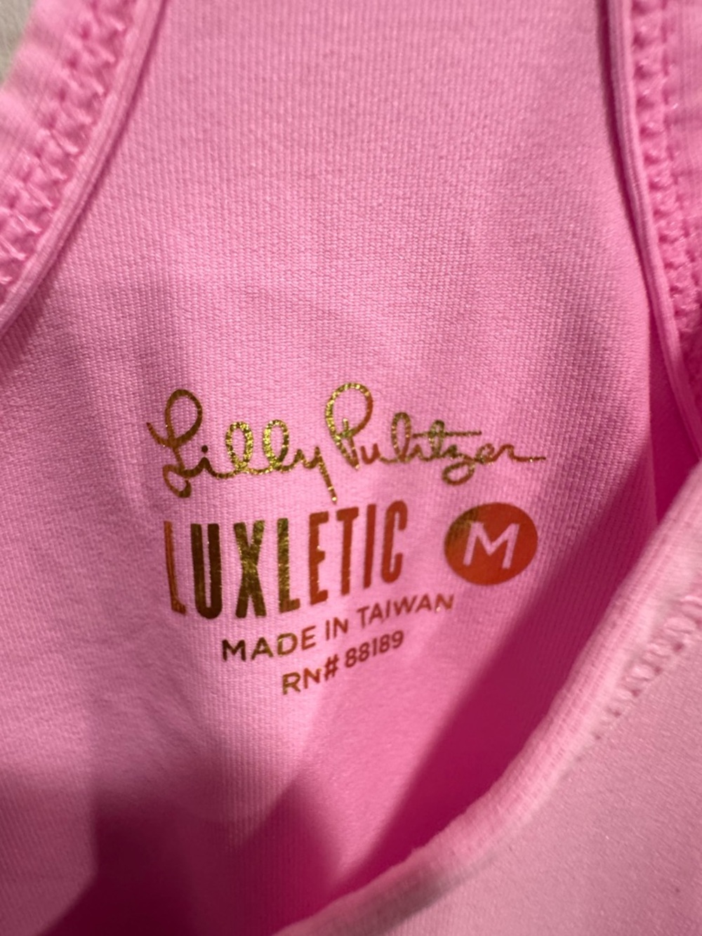 Lilly Pulitzer UPF 50+ Luxletic Tank in Light
Pink Sz M - Picture 3 of 7